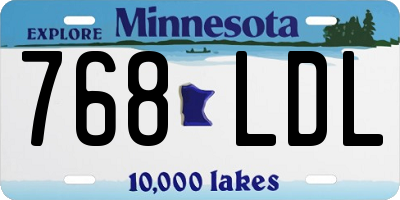 MN license plate 768LDL