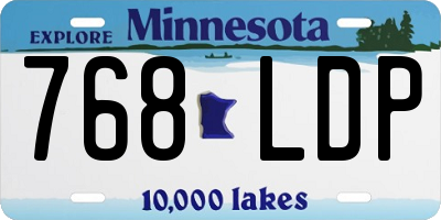MN license plate 768LDP