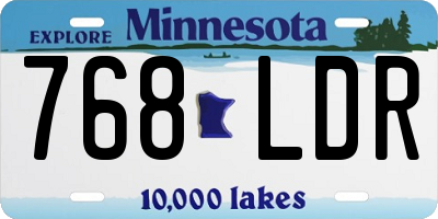 MN license plate 768LDR