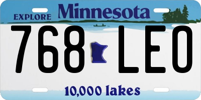 MN license plate 768LEO