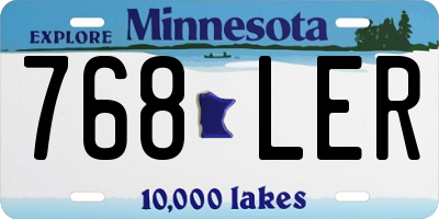 MN license plate 768LER