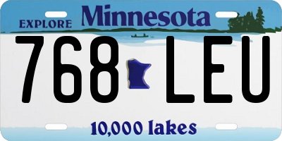 MN license plate 768LEU