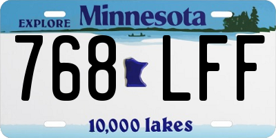 MN license plate 768LFF