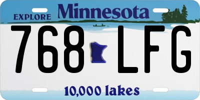 MN license plate 768LFG