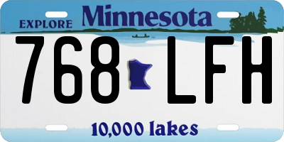 MN license plate 768LFH