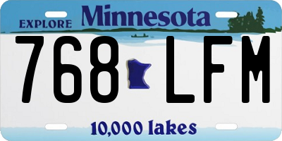 MN license plate 768LFM