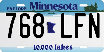 MN license plate 768LFN