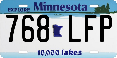 MN license plate 768LFP