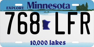 MN license plate 768LFR