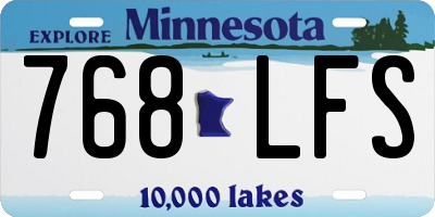 MN license plate 768LFS