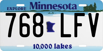 MN license plate 768LFV
