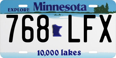 MN license plate 768LFX