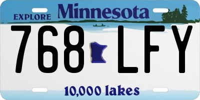 MN license plate 768LFY