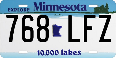 MN license plate 768LFZ