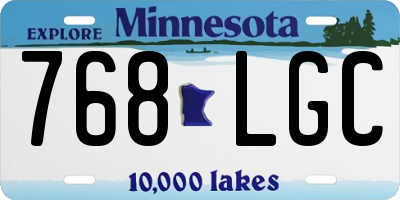 MN license plate 768LGC