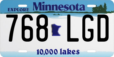 MN license plate 768LGD