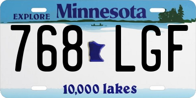 MN license plate 768LGF