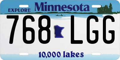 MN license plate 768LGG