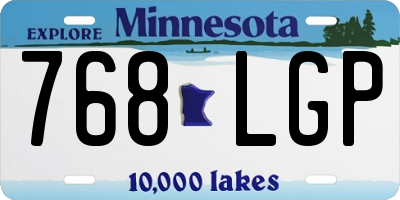 MN license plate 768LGP