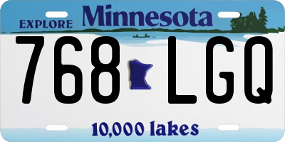 MN license plate 768LGQ