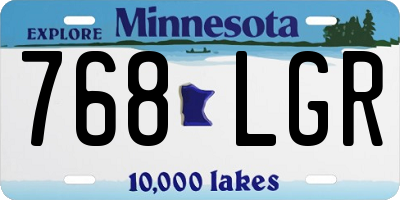 MN license plate 768LGR