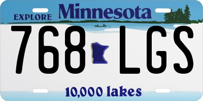 MN license plate 768LGS
