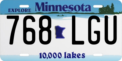MN license plate 768LGU