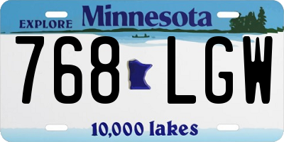 MN license plate 768LGW