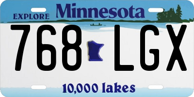 MN license plate 768LGX
