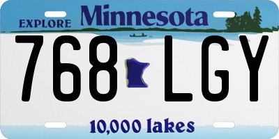 MN license plate 768LGY