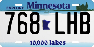 MN license plate 768LHB