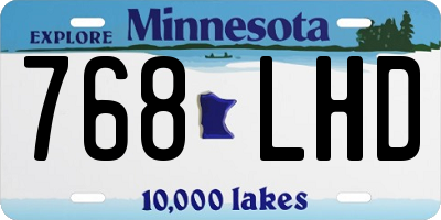MN license plate 768LHD