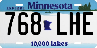 MN license plate 768LHE