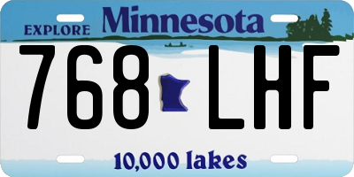 MN license plate 768LHF