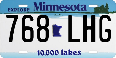 MN license plate 768LHG