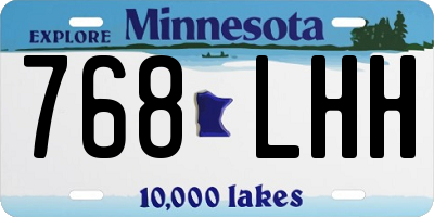 MN license plate 768LHH