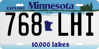 MN license plate 768LHI