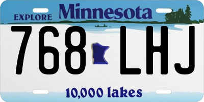 MN license plate 768LHJ