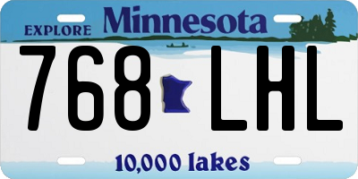 MN license plate 768LHL