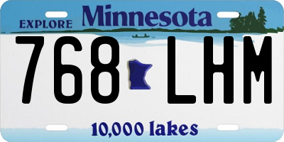 MN license plate 768LHM