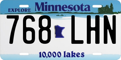 MN license plate 768LHN