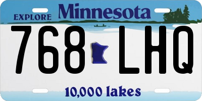 MN license plate 768LHQ