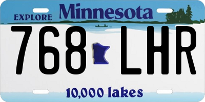 MN license plate 768LHR