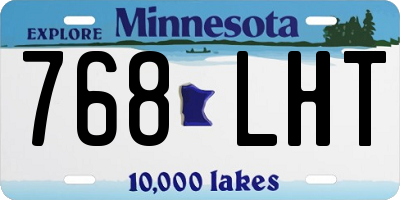 MN license plate 768LHT
