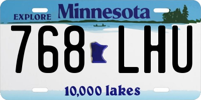 MN license plate 768LHU