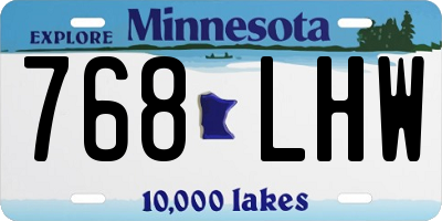 MN license plate 768LHW