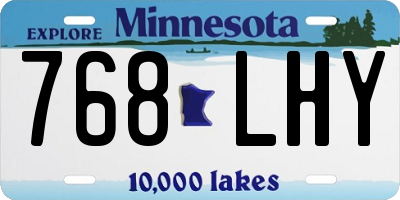 MN license plate 768LHY