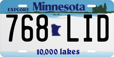 MN license plate 768LID