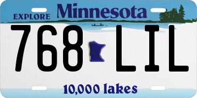 MN license plate 768LIL