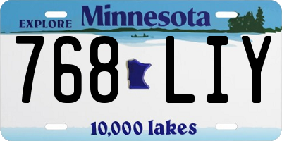 MN license plate 768LIY